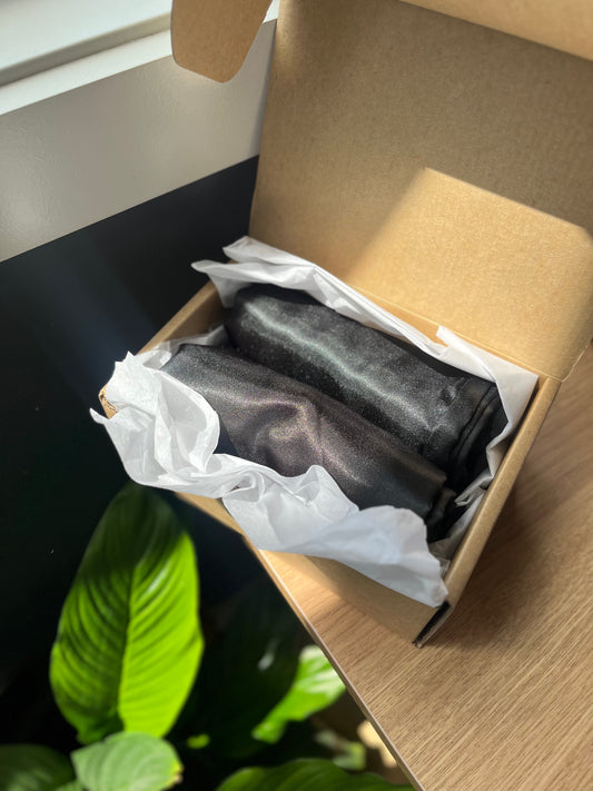 Satin Pillowcase Duo- Black